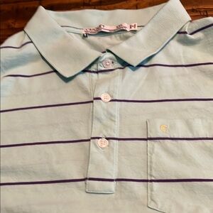 Criquet Mint Polo with Purple Accents